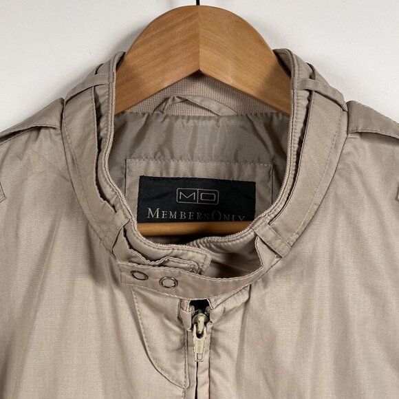 Members Only Tan Jacket Men’s Size Large - Picture 5 of 6